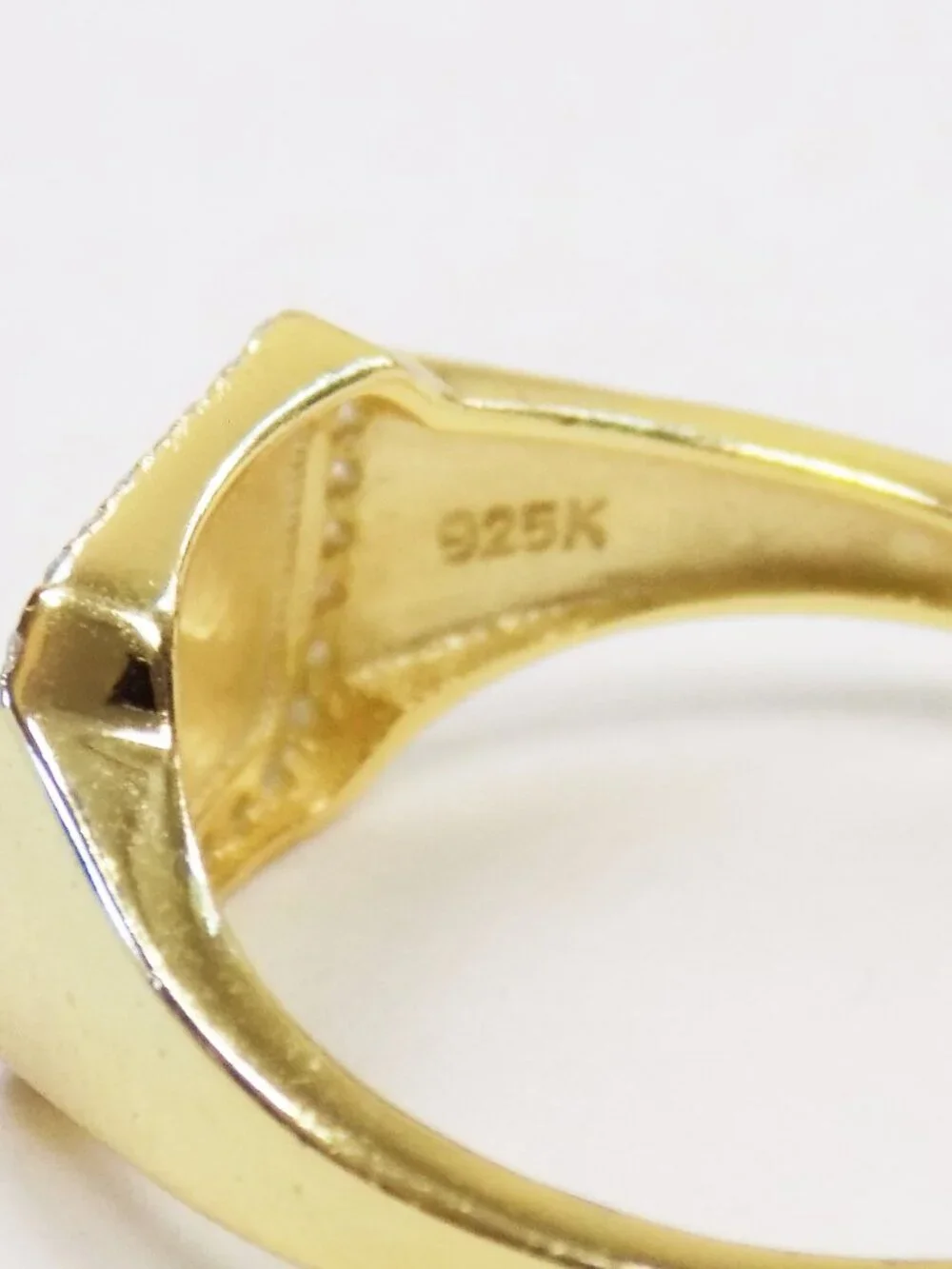 new! sz 8 gold plated over 925 sterling signet ring everyday ring